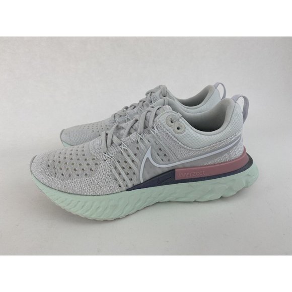 Nike React Infinity Run Flyknit 2 Green Gray Women's Sneakers Shoes NO SHOE BOX - Picture 10 of 12